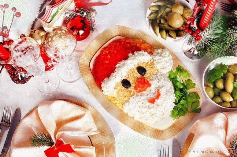 Božićna salata Djed Mraz 1