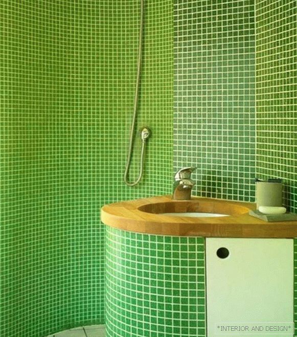 Pločica zelena u unutrašnjosti kupatila - 2
