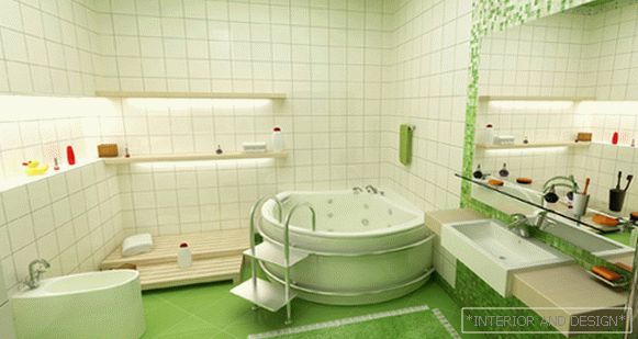 Pločica zelena u unutrašnjosti kupatila - 4