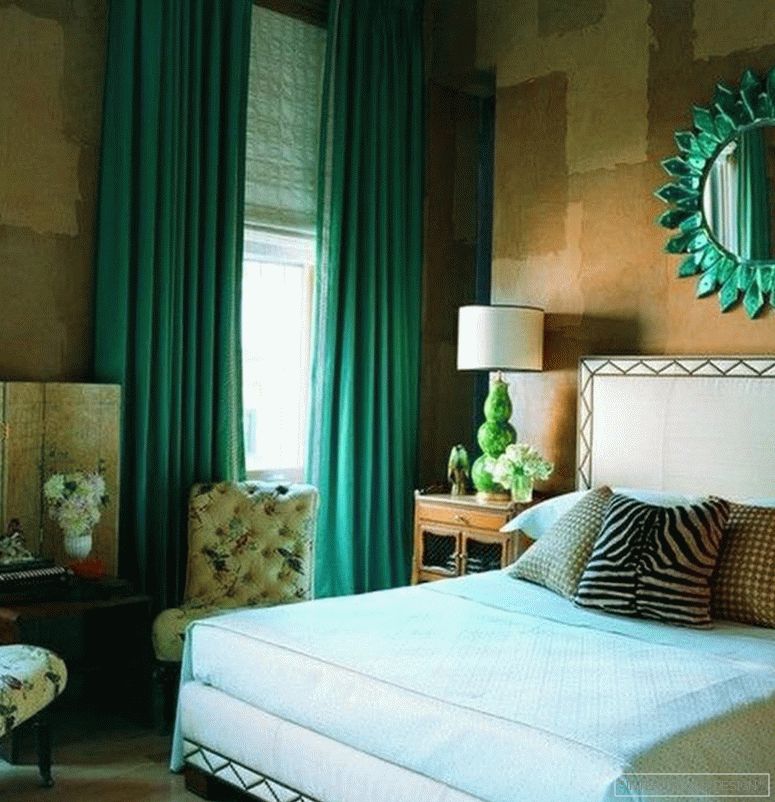 Zelene zavese za spavaću sobu 9