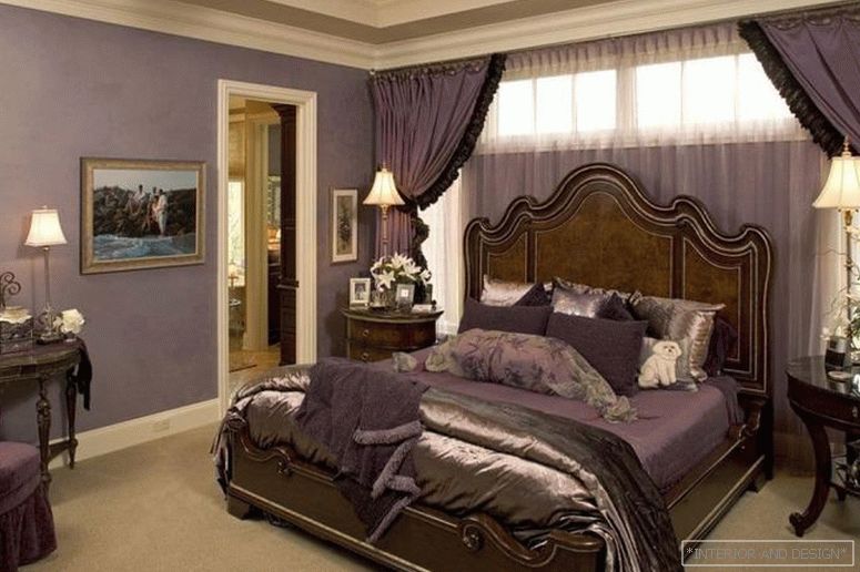 Purpurne zavese za spavaću sobu 1
