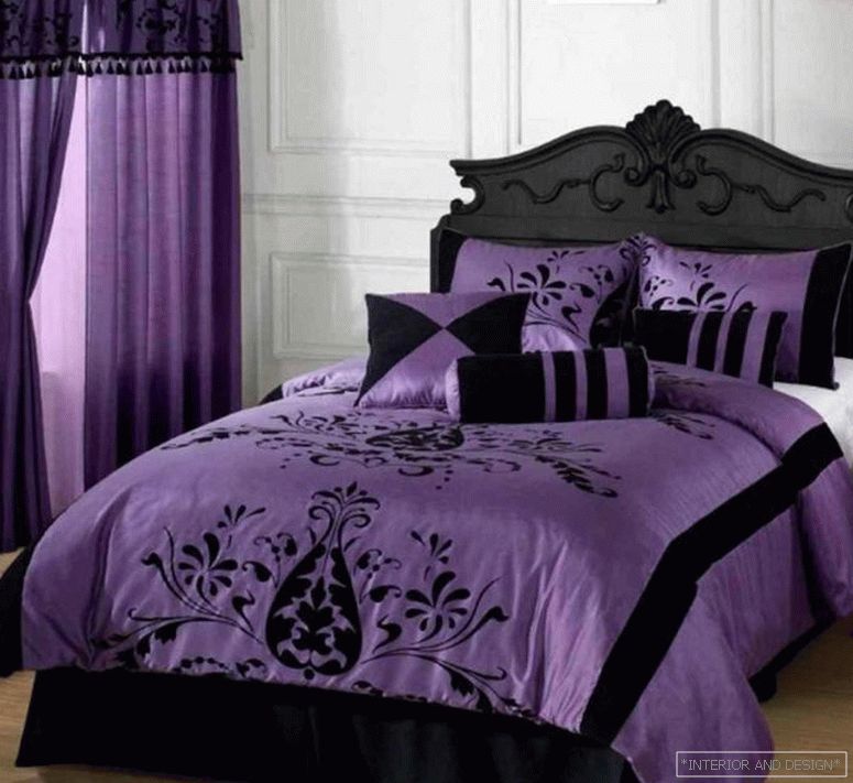 Purpurne zavese za spavaću sobu 2