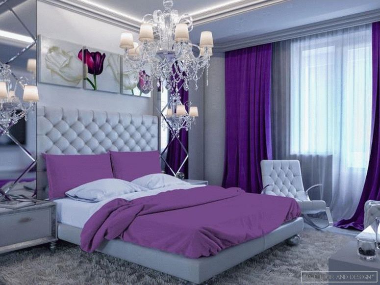 Purpurne zavese za spavaću sobu 6